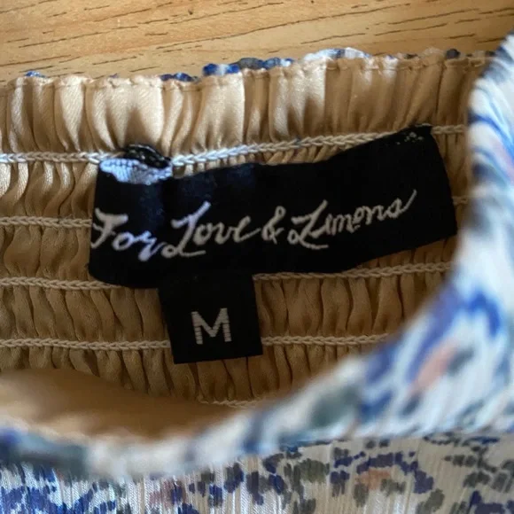 For Love and Lemons Kiss Me dress in a floral blue - Picture 3 of 14